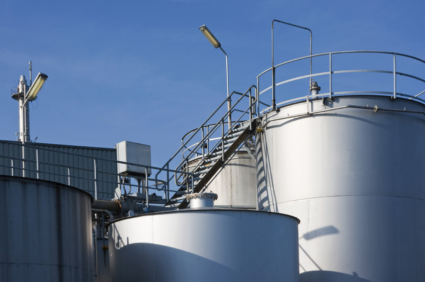 Storage infrastructure and access platforms at an industrial facility